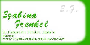 szabina frenkel business card